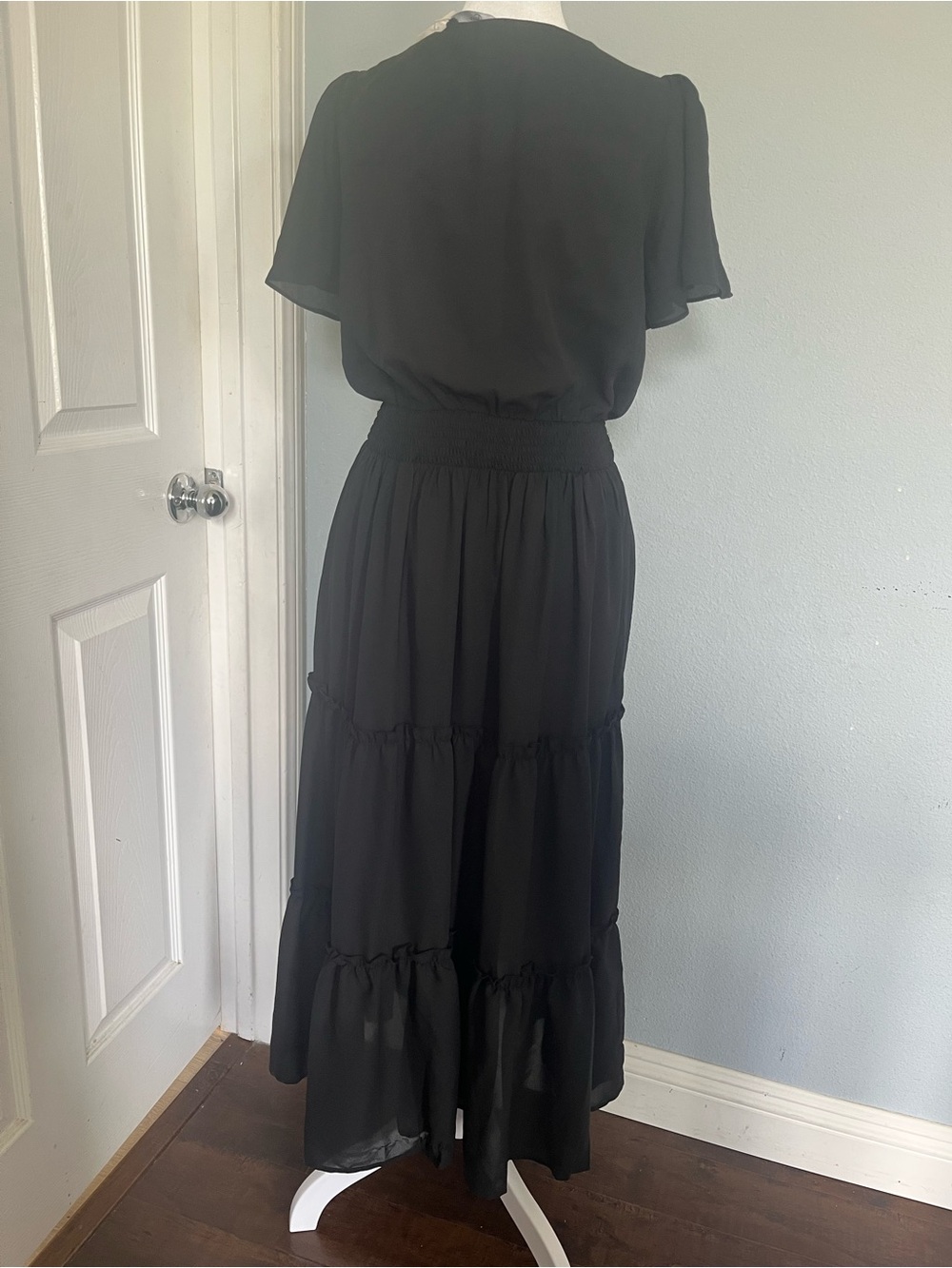 Black Tiered Maxi Dress